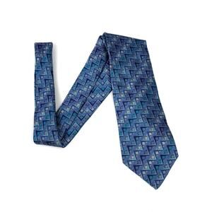MISSONI Cravatte Silk Tie Geometric Blue